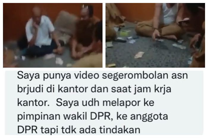 VIDEO VIRAL Diduga Oknum PNS DPRD Sumatera Utara Berjudi di Kantor