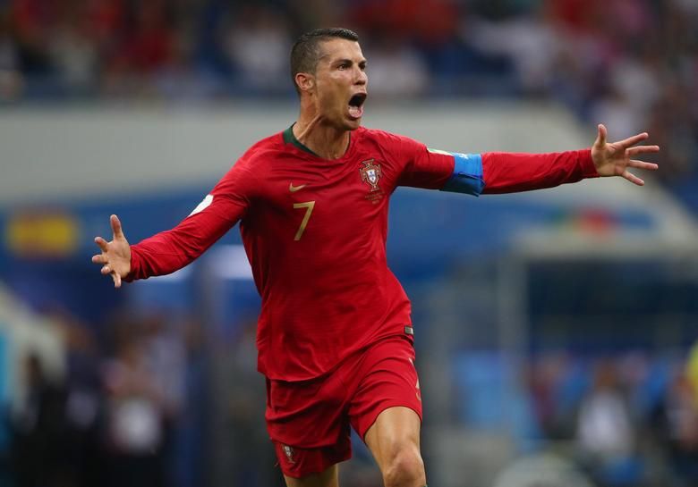 Cristiano Ronaldo saat merayakan gol ketiga Portugal di Piala Dunia 2022.