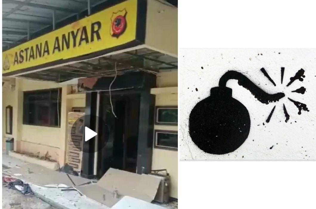Ilustrasi bom yang meledak di Polsek Astana Anyar, Kota Bandung