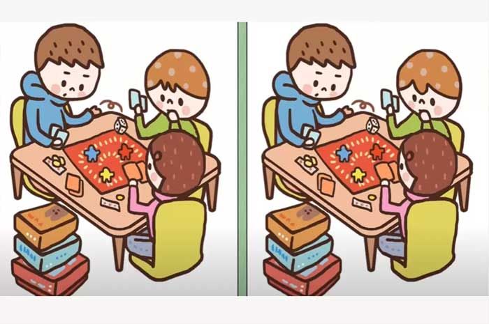 Sambil ngabuburit, Kita bisa mengerjakan tes IQ klai ini dengan cara menemukan perbedaan pada gambar bocah ini. 