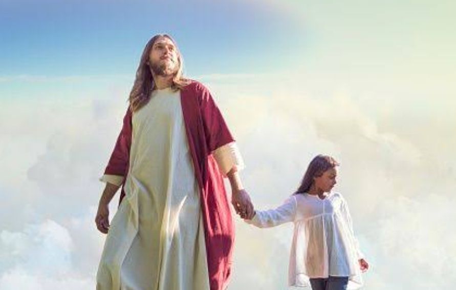 Ilustrasi Yesus dan anak perempuan
