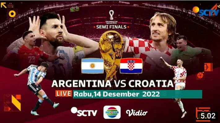 Big Match Live Streaming Argentina vs Kroasia Piala Dunia 2022 , Hasrat Vatreni Cetak Sejarah