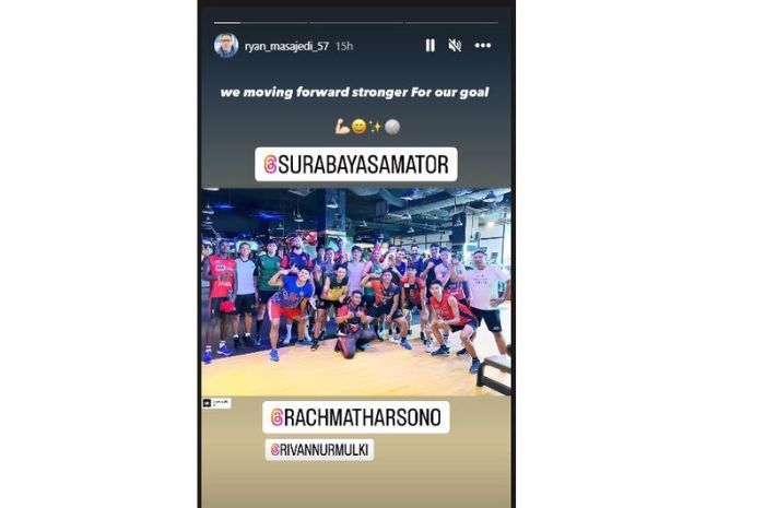 Unggahan pelatih utama Surabaya BIN Samator, Ryan Masajedi