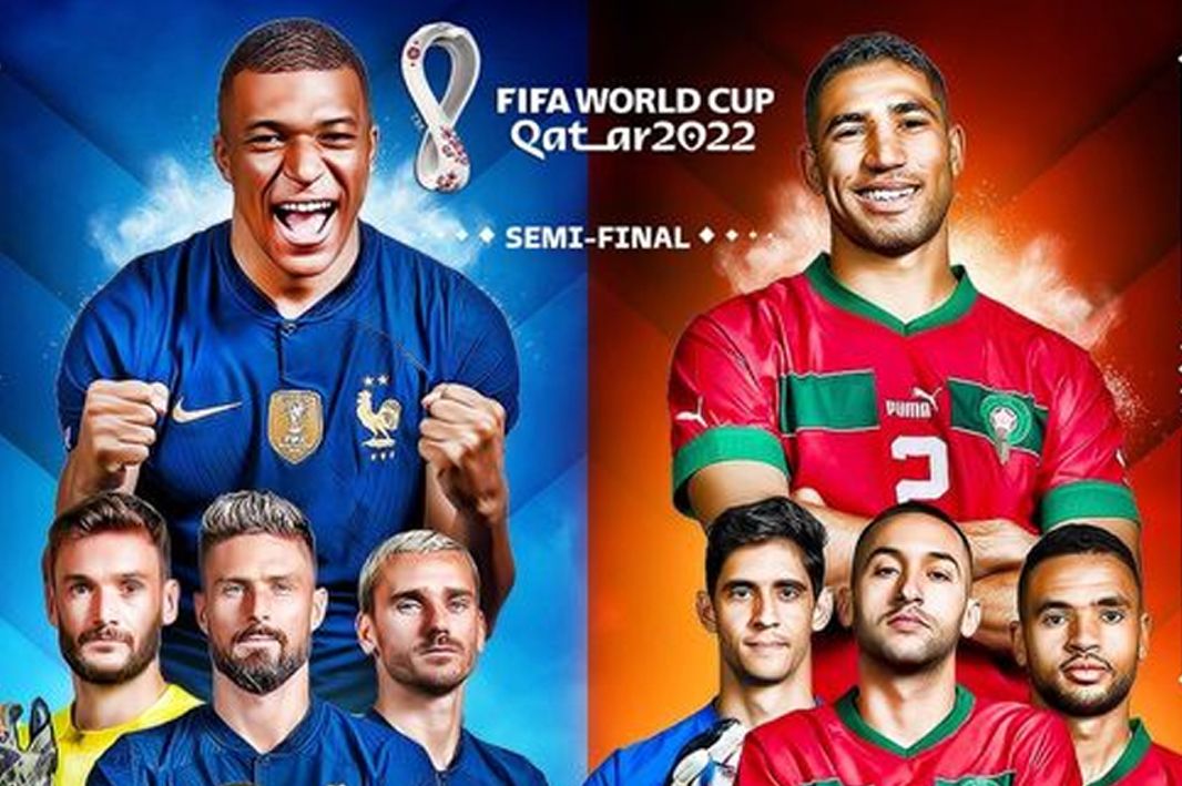 Link live streaming dan siaran langsung Prancis vs Maroko di semifinal Piala Dunia 2022 Qatar lengkap dengan head to head, dan prediksi skor 