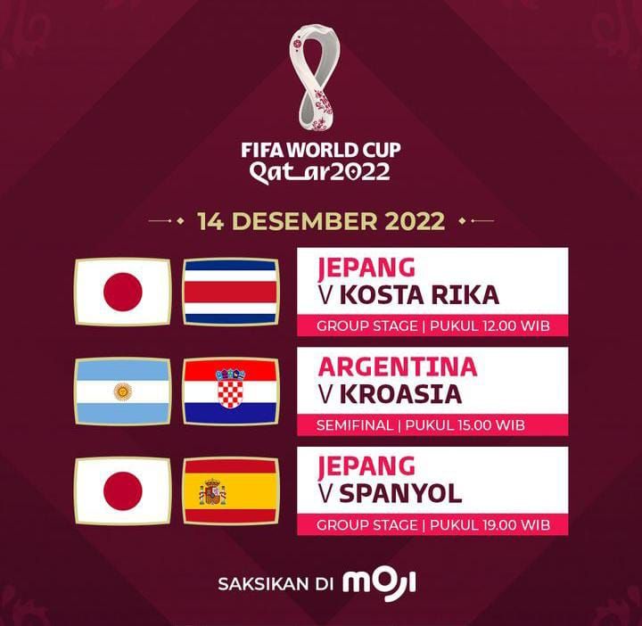 Jadwal Acara TV MOJI TV Hari Ini Rabu 14 Desember 2022: Saksikan FIFA ...