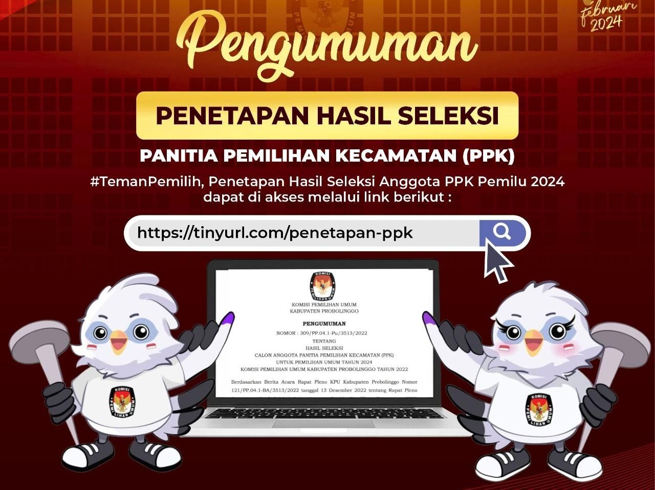 KPU Kabupaten Bandung Umumkan PPK Pemilu 2024 Yang Terpilih, 