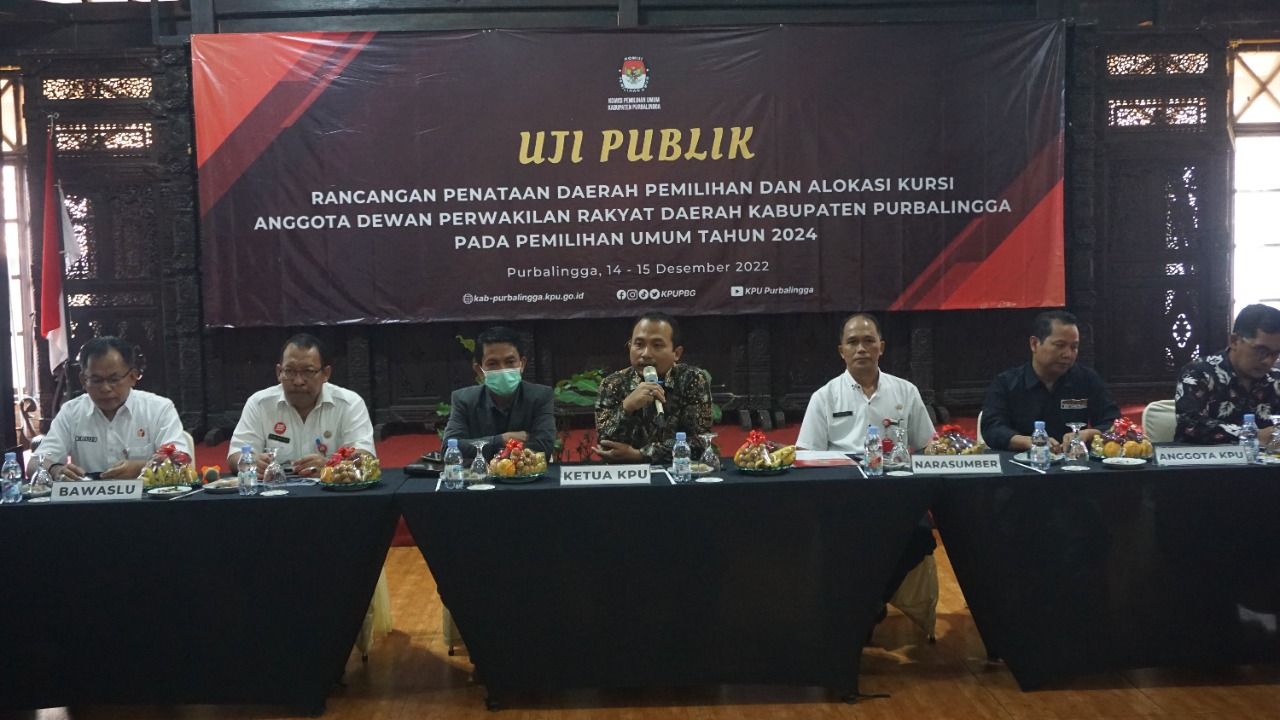 KPU Purbalingga Uji Publik Tiga Rancangan Dapil Pemilu 2024