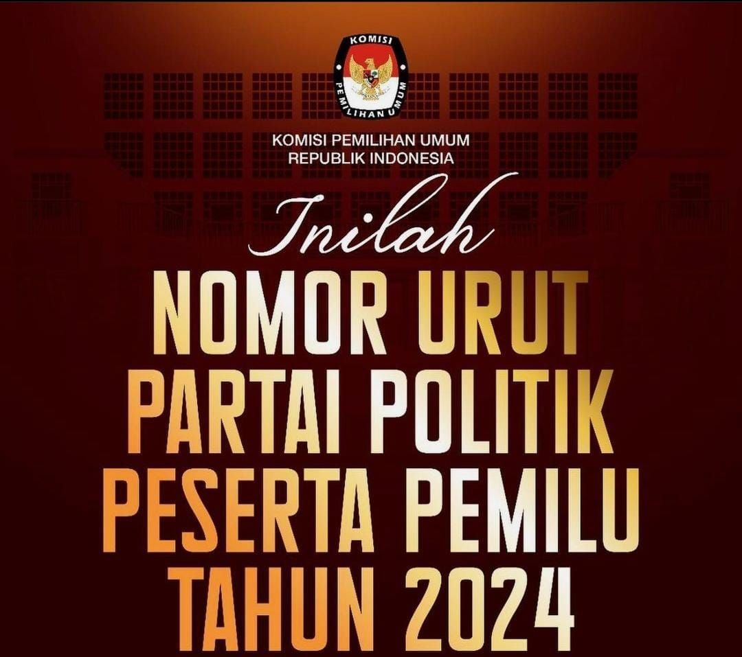Nomor urut Partai Politik peserta pemilu 2024