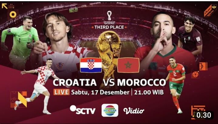 Big Match Live Streaming Kroasia vs Maroko Piala Dunia 2022 , Singa Atlas Siap Ladeni Vatreni