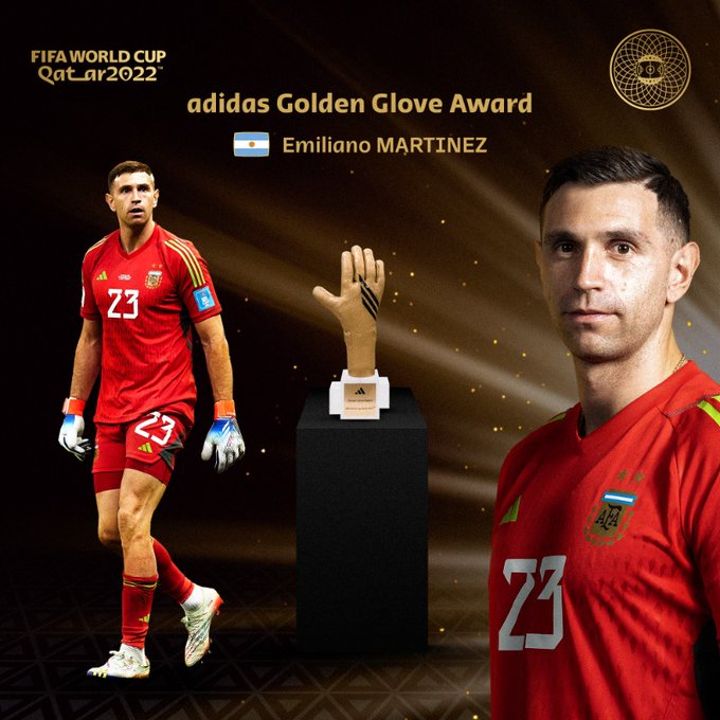 Emiliano Martinez meraih adidas Golden Glove Award Piala Dunia 2022
