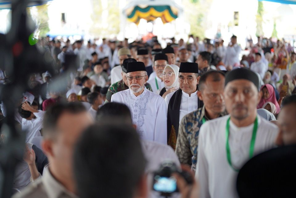 Wakil Ketua MPR Ahmad Muzani menghadiri acara Maulid Raya di kompleks Wali Nanggroe, Aceh, Selasa (20/12/2022). Foto: Gerindra