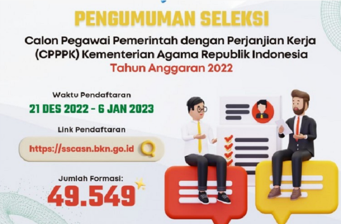 Informasi pendaftaran PPPK 2022 Kemenag, hal-hal ini yang harus diperhatikan.