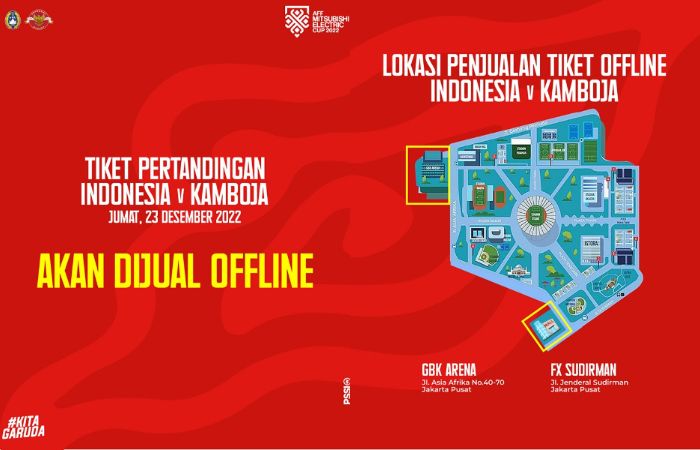 PSSI jual tiket offline Timnas Indonesia vs Kamboja