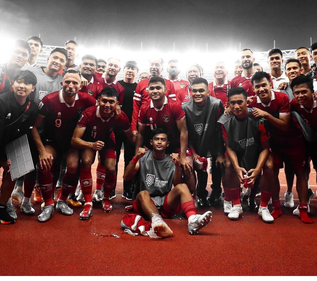 timnas Indonesia usai kalahkan Kamboja 2-1. Marc Klok senang Jokowi nonton, Elkan Baggott kasih selamat