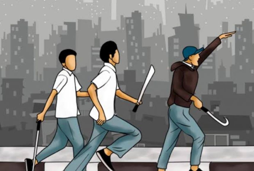 Ilustrasi tawuran antar pelajar 