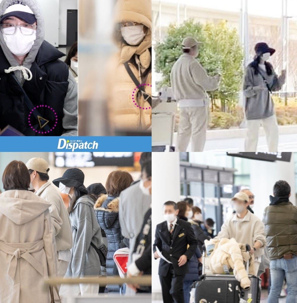Potret kedatangan IU dan Lee Jong Suk di bandara Jepang. Keduanya hendak berlibur di sebuah vila mewah yang berlokasi di Nagoya.