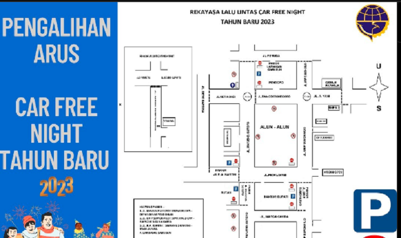 Dikutip dari laman instagram resmi Dishub Purworejo ada beberapa ruas jalan yang akan dialihkan dalam Car Free Night.
