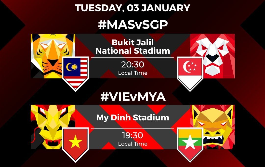 JADWAL Piala AFF 2022 Grup B, Malaysia Vs Singapura, Vietnam Vs Myanmar ...