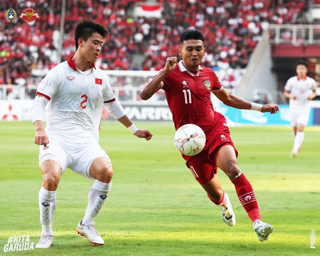 Timnas Indonesia ditahan imbang pada partai semifinal leg pertama
