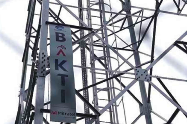 Tower BTS 4G yang dibangun BAKTI Kemenkominfo di daerah terdepan, terluar, dan tertinggal dalam rangka pelayanan digital di pelosok.