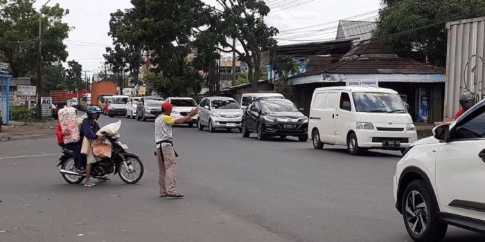 Kemacetan di Kota Tasikmalaya, Jumat 6 Januari 2023.*