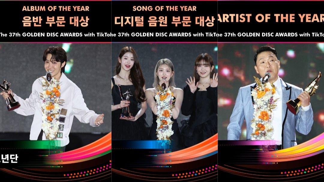 Daftar Pemenang Golden Disc Awards ke-37, Selamat! BTS, IVE, dan PSY Sabet Penghargaan Daesang Tahun Ini.