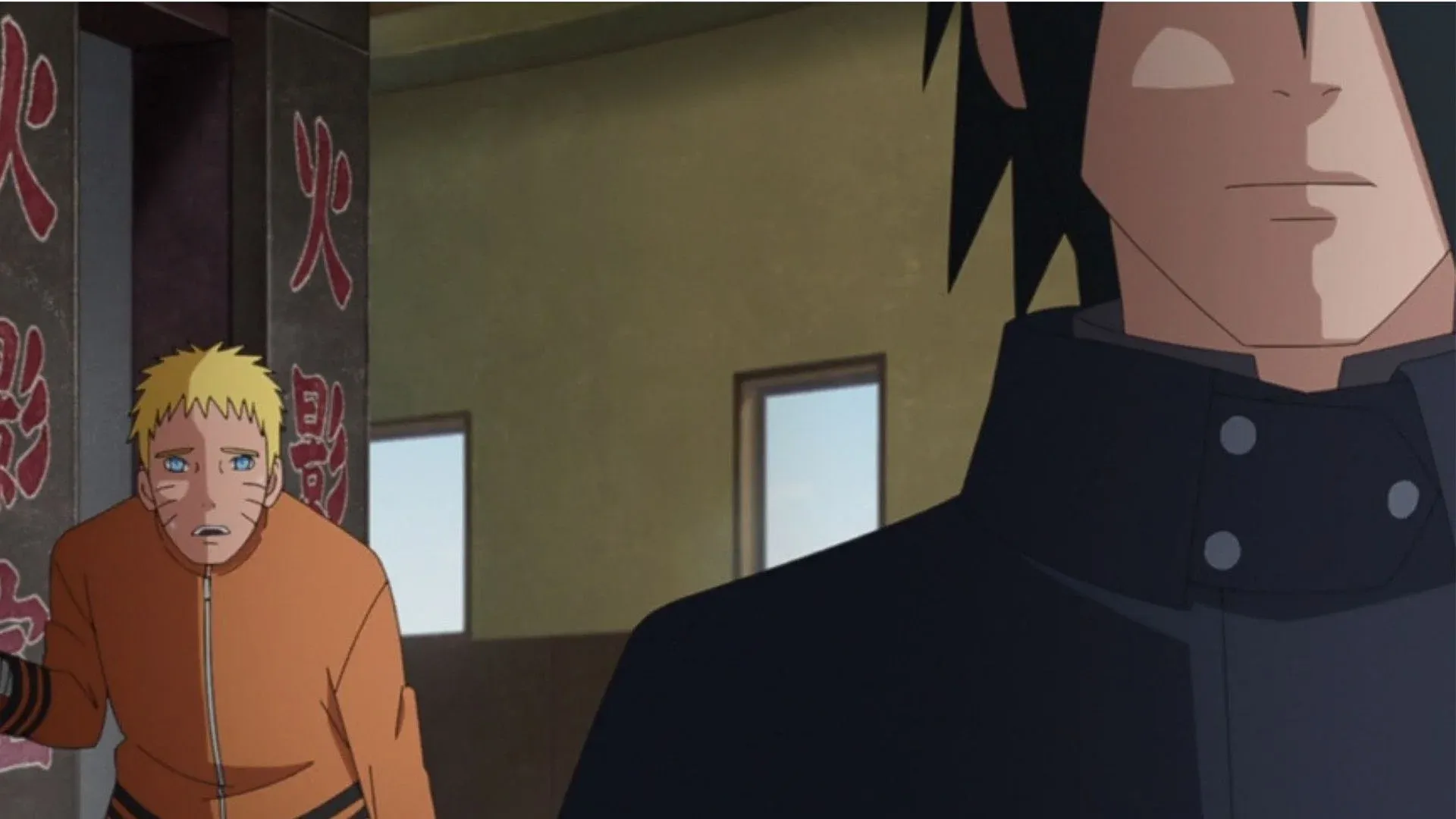 Sasuke bersama Naruto, yang terlihat sakit. (Studio Pierrot)