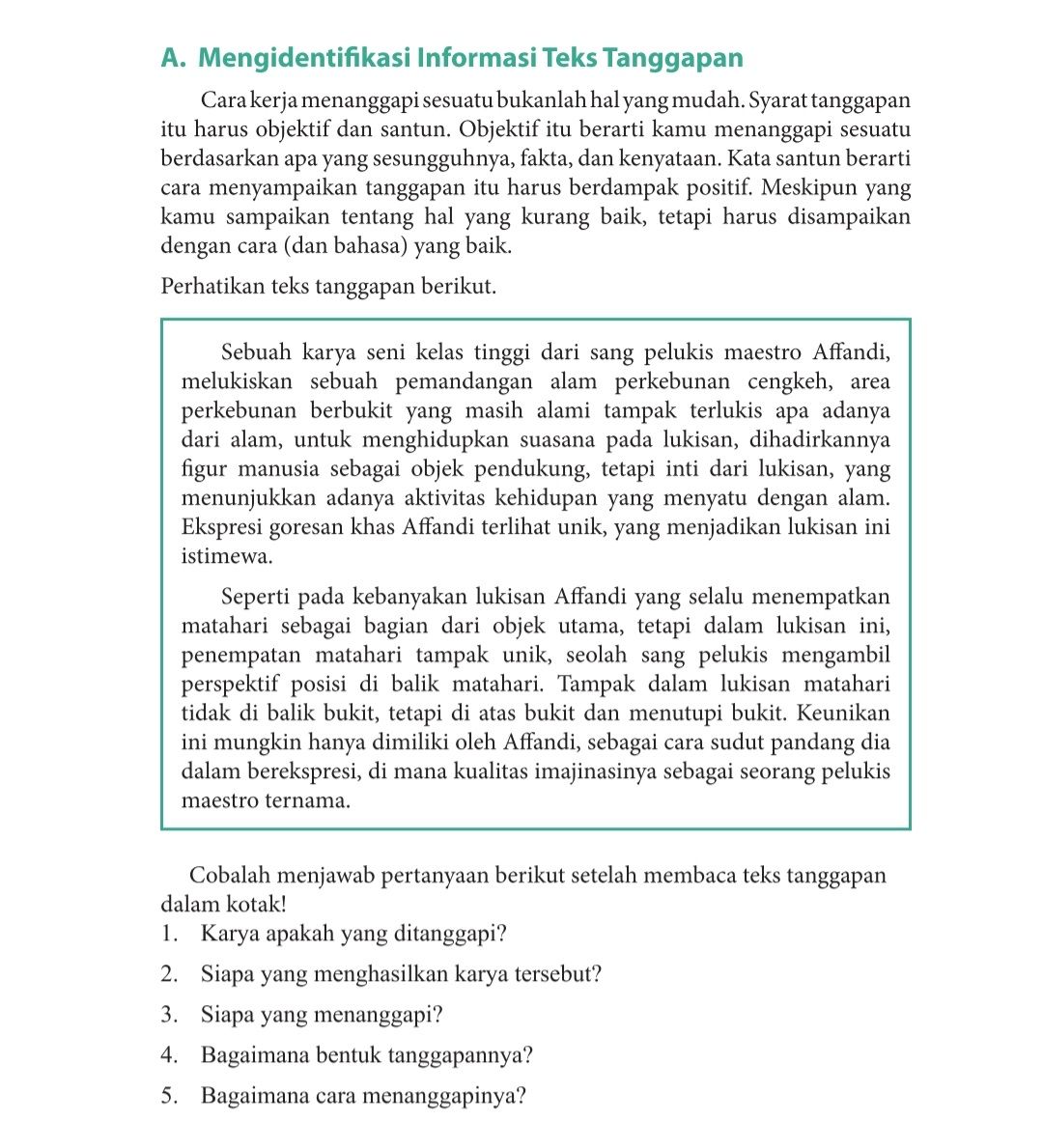 Kunci jawaban Bahasa Indonesia kelas 9 halaman 89.*