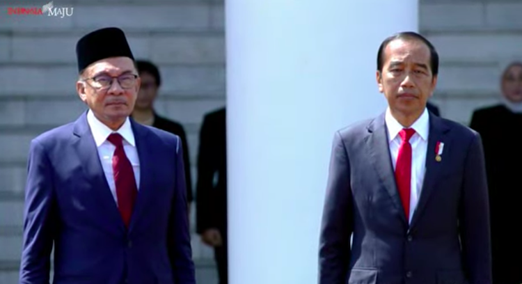 PM Malaysia Anwar Ibrahim dan Presiden Jokowi di Istana Bogor