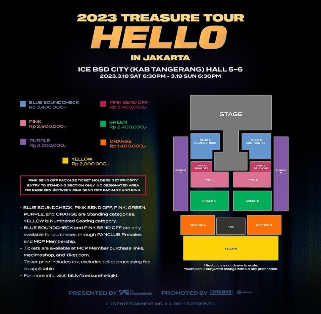 Harga Tiket Konser TREASURE Tour Hello in Jakarta Maret 2023, Berikut