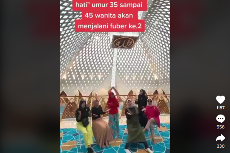 Video viral di media sosial, khususnya TikTok, ada sekelompok ibu-ibu yang sedang asyik joget di Masjid Al Jabbar, Gedebage, Kota Bandung.