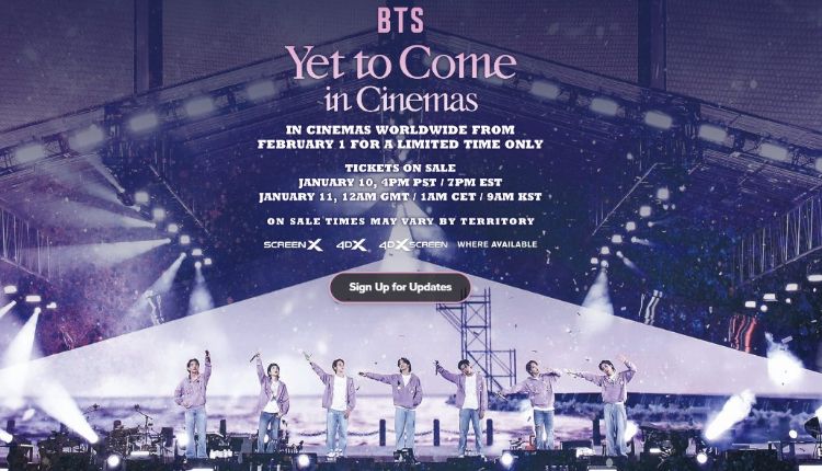 BTS Yet To Come In Cinemas