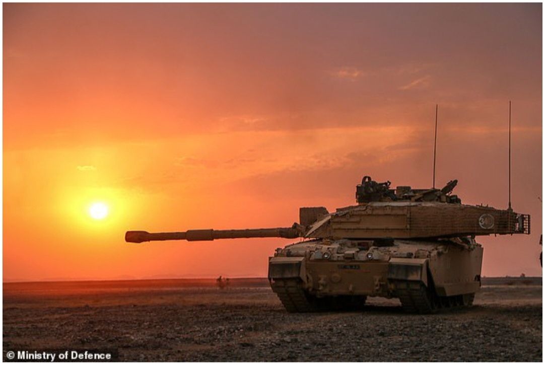 Tank tempur utama Challenger 2 ikut serta dalam latihan Saif Sareea 3 di Oman (file foto).  