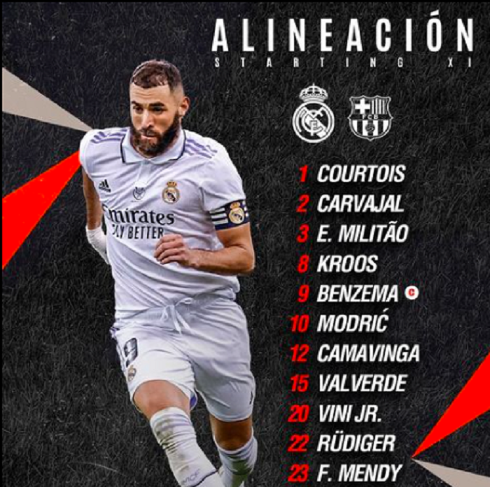 Line up resmi Madrid