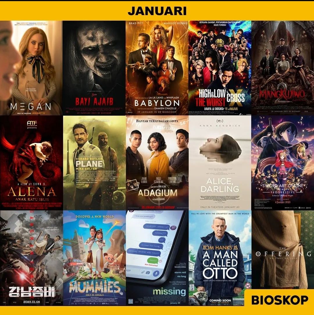Situs download gratis dan 12 film terbaru Januari 2023 yang akan tayang di bioskop Indonesia 
