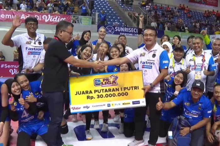 MENANG! Jakarta Pertamina Fastron Juara Putaran Pertama Proliga 2023, Megawati Hangestri Jadi Top Skor!