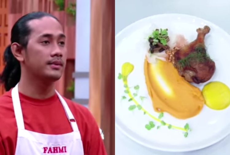 Hidangan Fahmi MCI dilepeh Chef Arnold/ YouTube MasterChef Indonesia