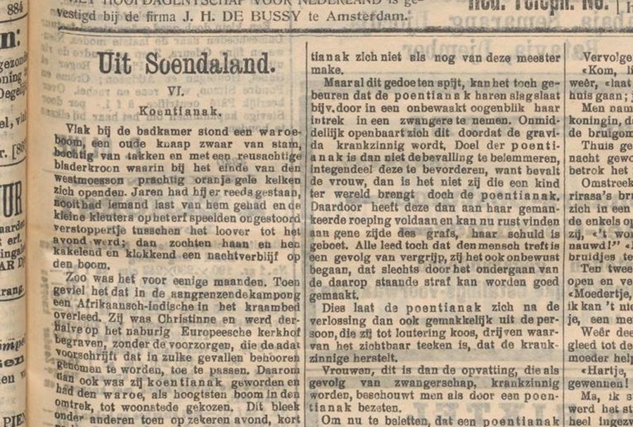 suratkabar De locomotief terbitan 8 Maret 1905 yang arsipnya tersimpan di Koninklijke Bibliotheek Belanda