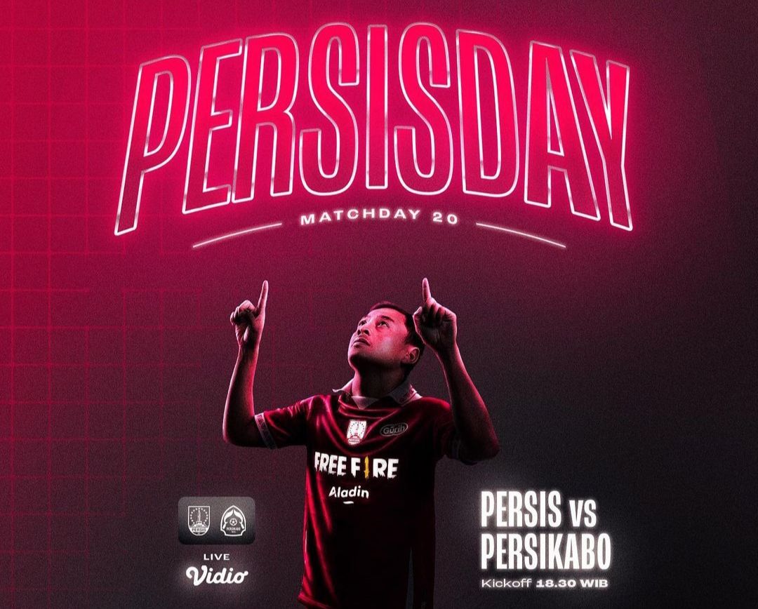 Link live streaming Persis Solo vs Persikabo 1973 BRI Liga 1 di siaran langsung  di Indosiar dan TV Online Vidio pada pukul 18.30 malam hari nanti.