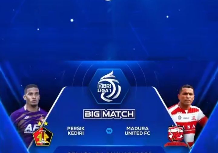 Ilustrasi - link live streaming Persik Kediri vs Madura United BRI Liga 1 hari ini, Selasa 24 Januari 2023 dan jadwal pertandingan, h2h dan prediksi pemain.