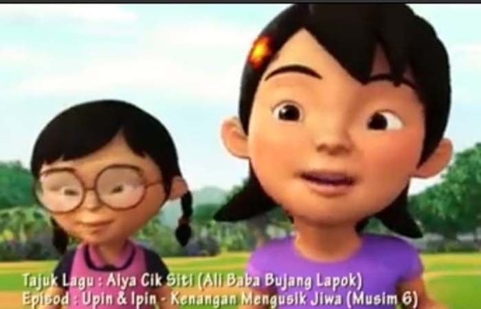 Ilustrasi - Mei Mei dan Susanti, menyanyikan lagu Aiya Cik Siti versi aiya Susanti perempuan banyak muda, dan marilah Mei Mei oi mari sayang di film kartun Upin Ipin.