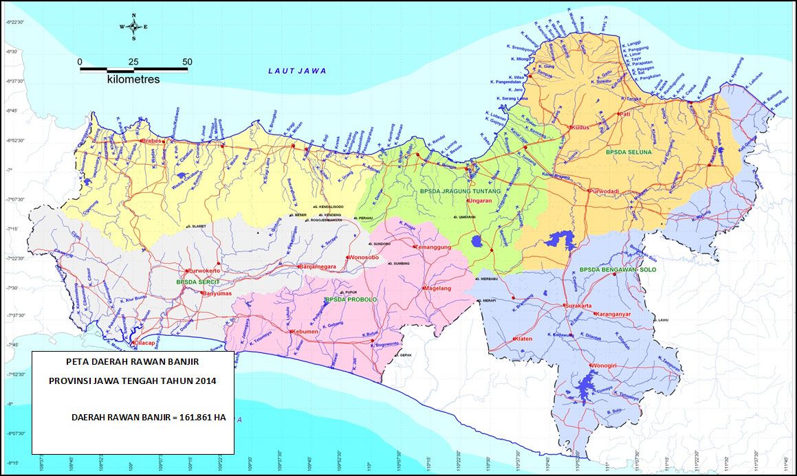 Luas Wilayah Masing-Masing 35 Kabupaten Atau Kota Di Provinsi Jawa ...