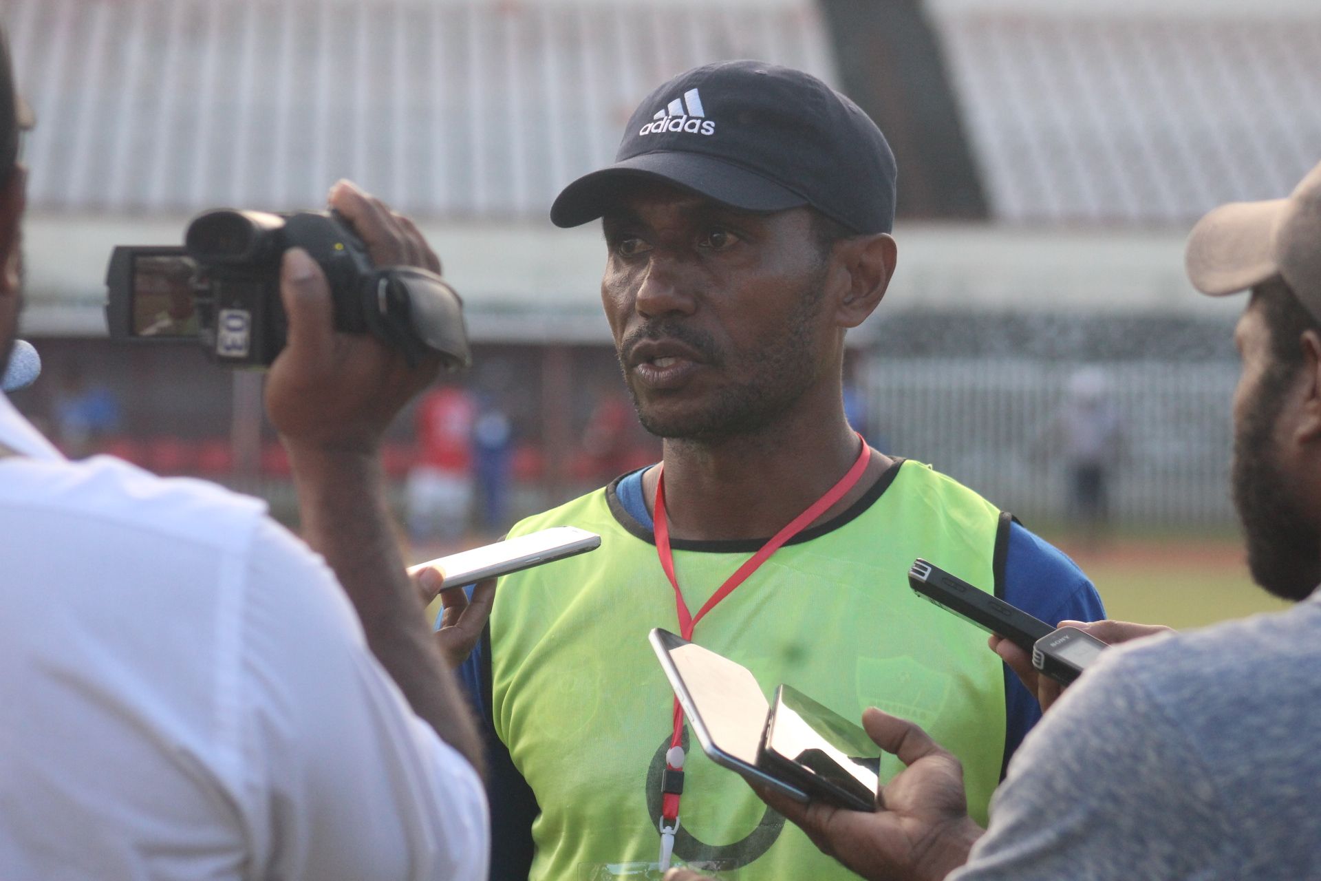 Pelatih tim Persinab Nabire, Izaak Wanggai ketika ditemui awak media di Stadion Mandala Jayapura, Papua, usai pertandingan, Rabu 25 Januari 2023 dok (PORTAL PAPUA)