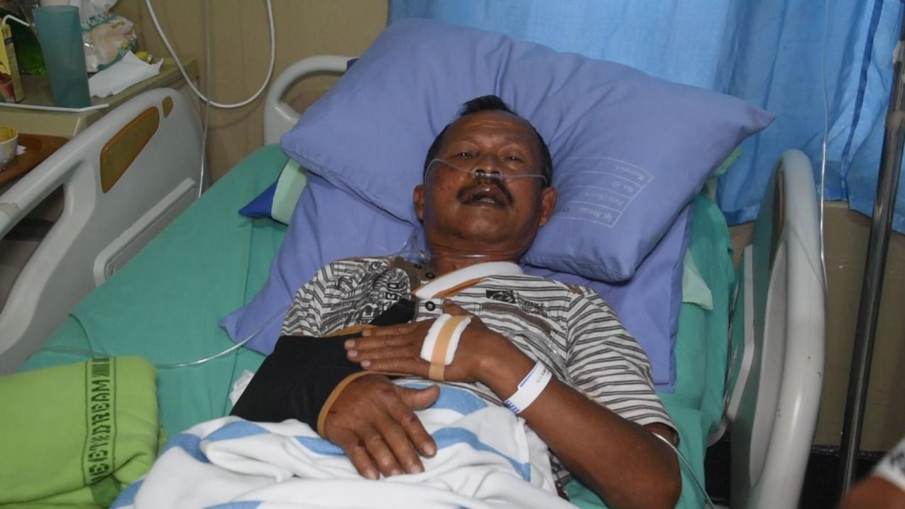 Ali Djoko Sumar Prawoto, Pensiunan anggota TNI yang jadi korban jalan berlubang di Purwakarta sedang dalam perawatan