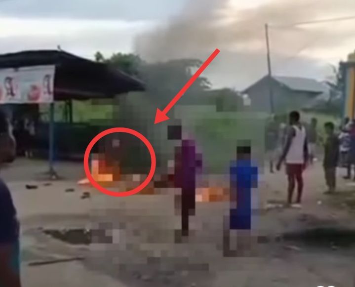 Beredar Video Wanita Dibakar di Sorong, Diduga Penculik Anak, Polisi Tangkap Terduga Provokator/Tangkapan Layar Instagram @andreli_48/