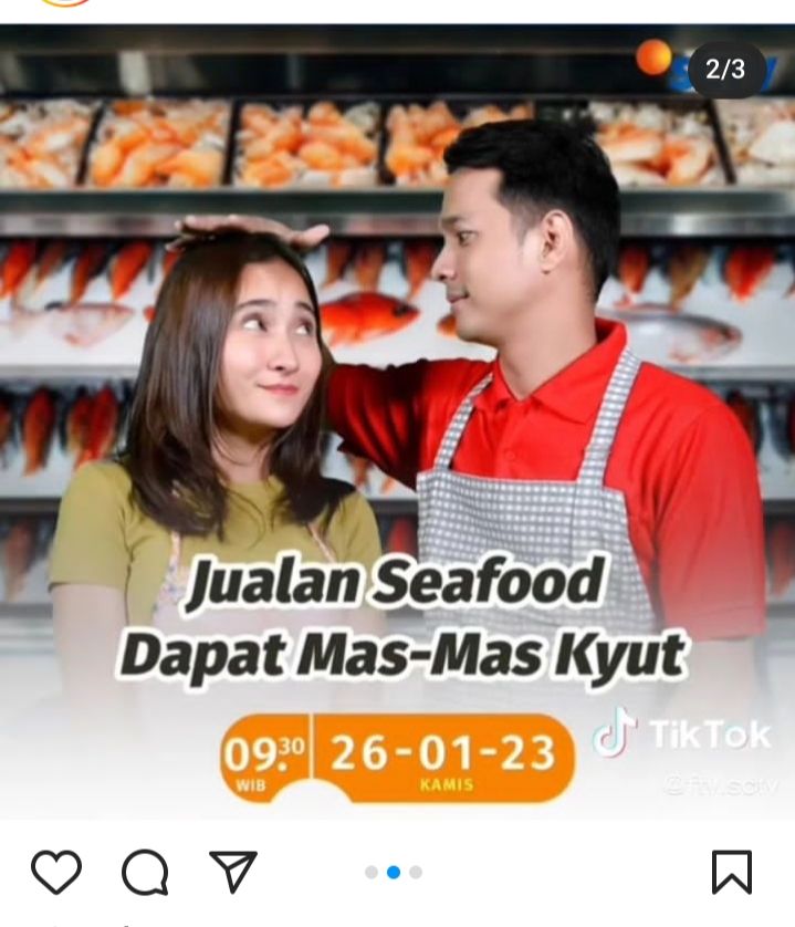 Daftar Pemain FTV Jualan  Seafood Dapat Mas-Mas Kyut, Ada Naomi Zaskia dan Fauzan Nasrul. Tayang di jadwal SCTV hari ini Kamis, 26 Januari 2023 pukul 09:30 WIB