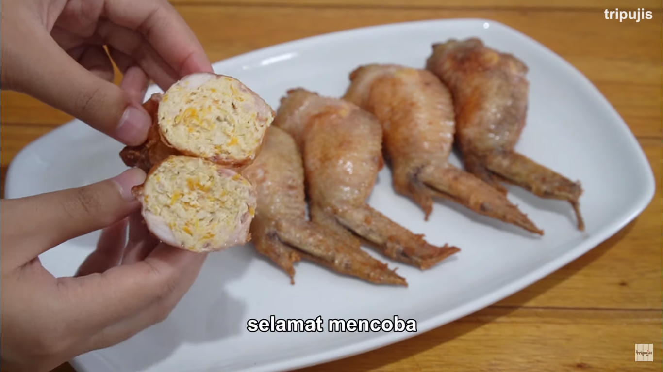 Resep unik sayap ayam goreng dengan isian super lezat