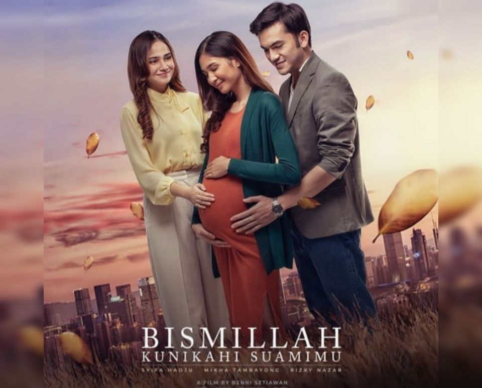 Poster film Bismillah Kunikahi Suamimu yang dibintangi Mikha Tambayong, Syifa Hadju, dan Rizky Nazar/Tangkapan Layar/Instagram @mdpictures_official