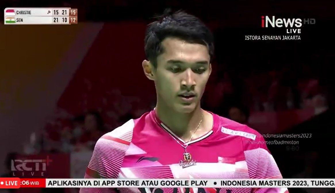 Sedang tayang di RCT Plus live streaming Indonesia Masters 2023.