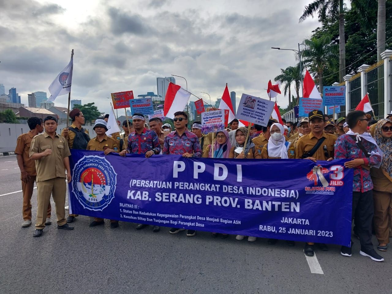 Anggota PPDI Kabupaten Serang saat mengikuti Silatnas di Jakarta Rabu 25 Januari 2023. 